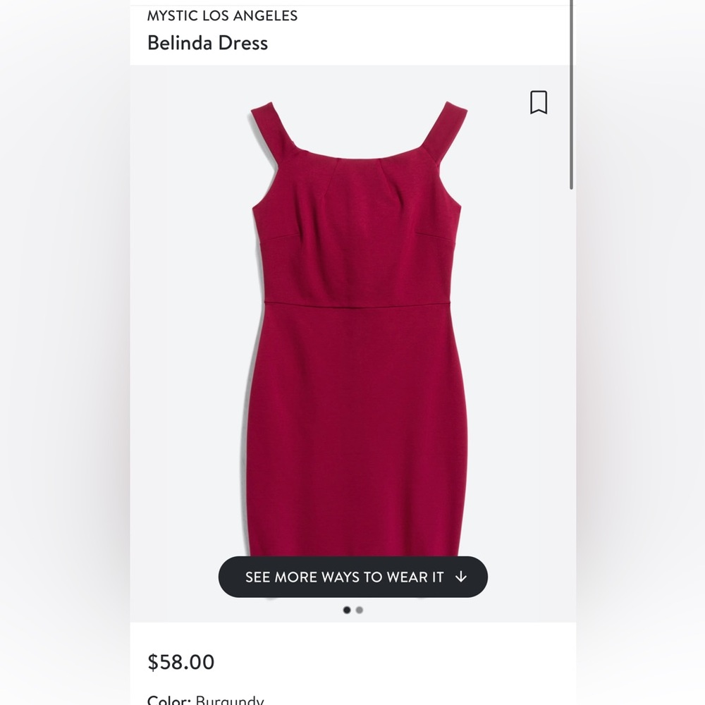 Burgundy sleeveless dress size medium